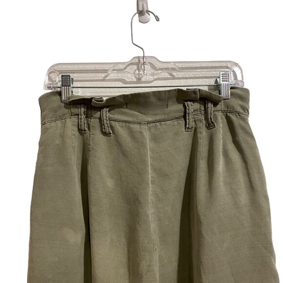 By Anthropologie Green Blythe Wide Leg Crop Pants Sz 8 - Picture 13 of 16